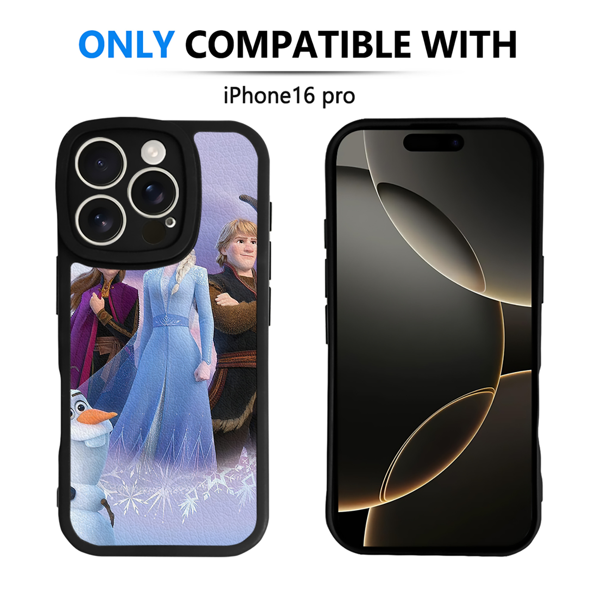 （画像用） アナと雪の女王 アンナ エルサ Frozen Anna Elsa 【iPhone 16シリーズ対応】シリコンスマホケース（レザー調） 材質：シリコン